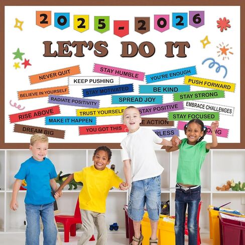 Welcome Back to School Bulletin Board Motivational Classroom Decorations Set This is Your Year Paper Cutouts Colorful Positive Affirmation for Office Home Nursery Chalkboard Wall Door Supplies in Saudi Arabia