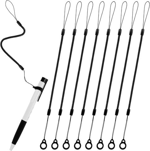 8 PCS Pen Leash ، مقود القلم للحافظة مع حلقات السيليكون ، حبل الحبل المرن ، سلسلة أقلام مضادة لخسارة لربط القلم على الشاشة التي تعمل باللمس in Kuwait