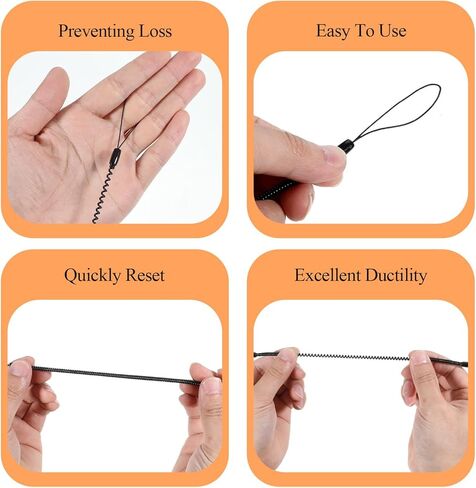 8 PCS Pen Leash ، مقود القلم للحافظة مع حلقات السيليكون ، حبل الحبل المرن ، سلسلة أقلام مضادة لخسارة لربط القلم على الشاشة التي تعمل باللمس in Kuwait