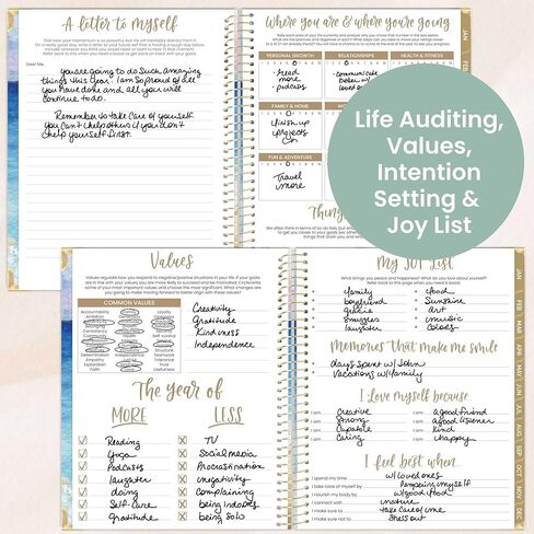 bloom daily planners HARDCOVER 2026 Planner (January to December) - 8.5" x 11" Weekly & Monthly Dated Agenda Organizer Book with Stickers & Tabs - Coastal Calm in Saudi Arabia