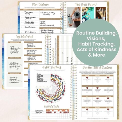 bloom daily planners HARDCOVER 2026 Planner (January to December) - 8.5" x 11" Weekly & Monthly Dated Agenda Organizer Book with Stickers & Tabs - Coastal Calm in Saudi Arabia