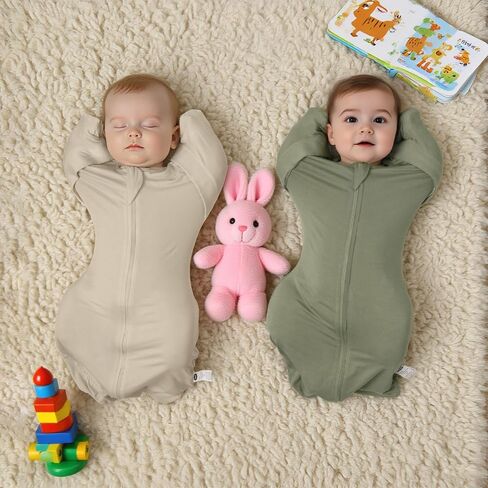 MEXXI Swaddle Baby Sleep Sack With Arms Up, 2 Pack Baby Swaddle,0.5 TOG, S in Saudi Arabia