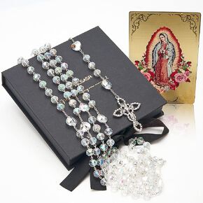 Lazo Para Boda - Wedding Lasso, Crystal Arras Para Boda Catolica with Jesus Christ, Lazos Para Bodas De Iglesia Para Novios, Lasso for Wedding Ceremony, Wedding Lasso Catholic Set, Wedding Rosary Lazo