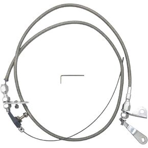 Transmission Kickdown Cable Kit,Stainless Braided Kick Down Cable Replacement for Ford C4 C-4 Detent