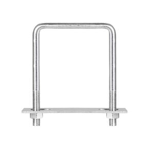uxcell Square U-Bolts, 3 Sets 102mm(4.02") Inner Width 140mm Length M8 304 Stainless Steel U Clamp Bolt with Nuts and Plates, for Boat Trailer