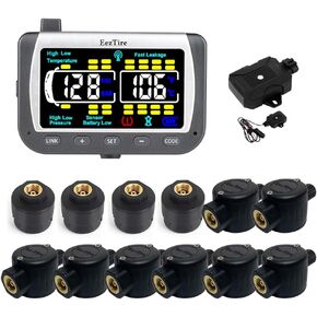 EEZTire-TPMS6ATC Real Time/24x7 Tire Pressure Monitoring System - Color Monitor + 6 at Sensors