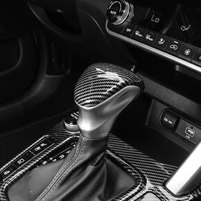 Carbon Fiber Style Gear Shift Cover ABS Car Shift Knob Auto Gear Shift Knob Protector Compatible with KIA Sorento KIA Seltos 2021 2022 2023 2024 Accessories