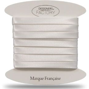 شريط ساتان متحيز من المصممين - متوفر بعدة ألوان - انحياز ربط ساتان مزدوج الطي للخياطة - مثالي للتشطيبات المكررة وكذلك لتغطية طبقاتك. (بنسبة 5.46 ياردة، أسود) in Kuwait