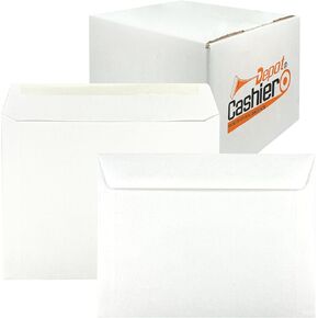 150 Cashier Depot 9" x 12" Booklet Envelopes (Open Side), Premium Heavy 28lb. (White)
