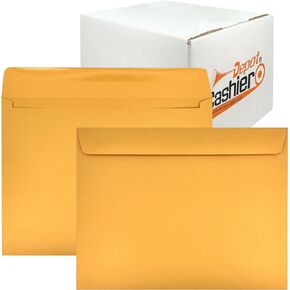 150 Cashier Depot 9" x 12" Booklet Envelopes (Open Side), Premium Heavy 28lb. (White)