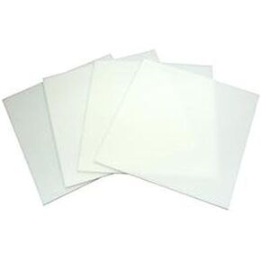 6inch White Glass Squares 4 Pack - 96 COE in Kuwait