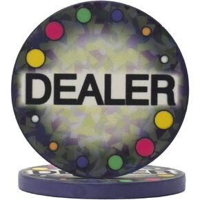 DA VINCI Large 2 Inch Ceramic Texas Holdem Poker Dealer Button