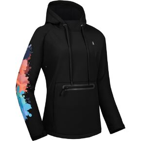 Little Donkey Andy Women's UV Protection Hoodies with Fleece Lined, Water Repellent Pullover Hooded Sweatshirt UPF50+