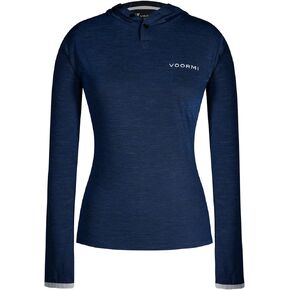 VOORMI Women's River Run Hoodie, DUAL SURFACE™ UL Wool, Lightweight & Protective for Outdoor Activities, Button Hood