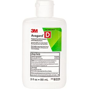 3M Avagard D Instant Hand Sanitizer with Moisturizers (61% w/w ethyl alcohol) 9221, 3 oz. each