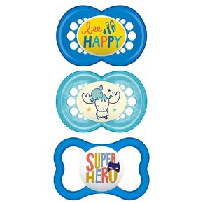 MAM Variety Pack Baby Pacifier, 16+ Months, Includes 3 Types of Pacifiers, Nipple Shape Helps Promote Healthy Oral Development, 3 Pack, 16+ Months, Unisex