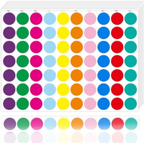 1400 PCS White Circle Dot Stickers 3/4" Round Color Coding Label Stickers