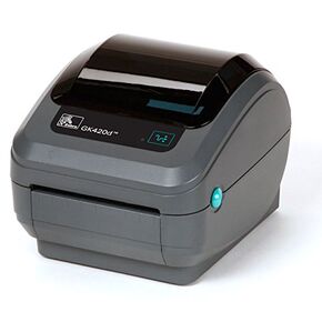 Zebra - GK420d Direct Thermal Desktop Printer for Labels, Receipts, Barcodes, Tags, and Wrist Bands - Print Width of 4 in - USB and Ethernet Port Connectivity (Renewed)