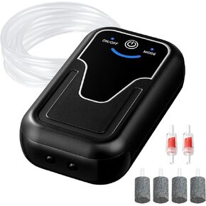 KEDSUM Aquarium Air Pump, Rechargeable Battery Powered Aerator for Fish Bait, Portable Bait Aerator Pump for Fish Tank to 5-200gal, USB Aquarium Bubbler for Outdoor-Fishing, Moving and Power Outages