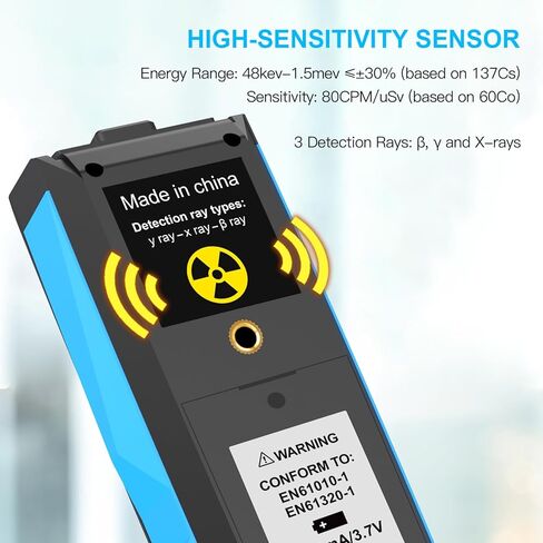 كاشف الإشعاع النووي Geiger - كاشف الإشعاع MESTEK مع شاشة مزدوجة رقمية وتناظرية، جهاز قياس الأشعة السينية بيتا جاما المحمول، قابل لإعادة الشحن in Kuwait
