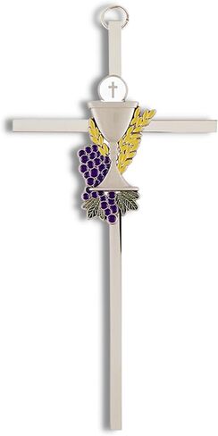 First Communion Cross With Chalice and Grapes Centerpiece, Religious Gifts for Girls or Boys, 6 Inches in Saudi Arabia