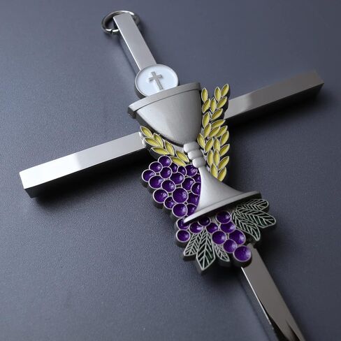 First Communion Cross With Chalice and Grapes Centerpiece, Religious Gifts for Girls or Boys, 6 Inches in Saudi Arabia