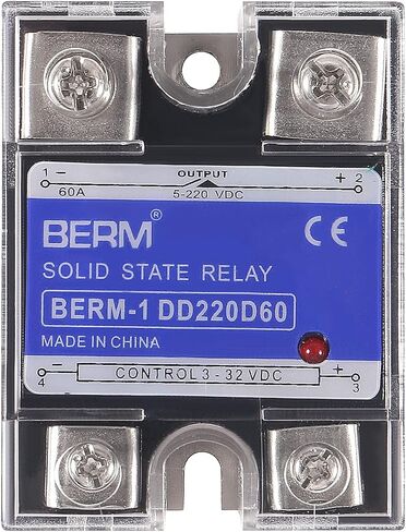 2 قطعة مرحل الحالة، مرحل الحالة الصلبة SSR-40AA التيار المتردد إلى مدخل التيار المتردد 70-250VAC للإخراج 24-480VAC 40A غطاء بلاستيكي أحادي الطور in Saudi Arabia