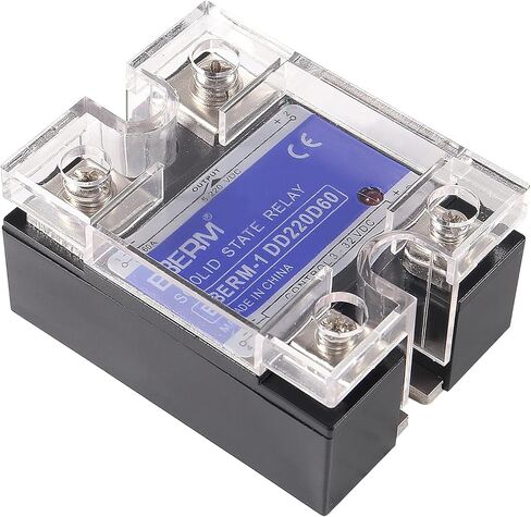 2 قطعة مرحل الحالة، مرحل الحالة الصلبة SSR-40AA التيار المتردد إلى مدخل التيار المتردد 70-250VAC للإخراج 24-480VAC 40A غطاء بلاستيكي أحادي الطور in Saudi Arabia