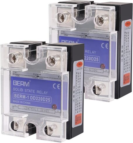 2 قطعة مرحل الحالة، مرحل الحالة الصلبة SSR-40AA التيار المتردد إلى مدخل التيار المتردد 70-250VAC للإخراج 24-480VAC 40A غطاء بلاستيكي أحادي الطور in Saudi Arabia
