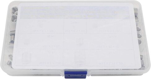 M3 M4 M5 M6 M8 M10 M12 سلك الموضوع إدراج الصلب غمد حلزوني نوع المسمار إصلاح كم مجموعة متنوعة-125 قطعة in Kuwait