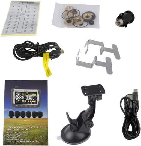 EEZTire-TPMS6ATC نظام مراقبة ضغط الإطارات في الوقت الحقيقي/24 × 7 - شاشة ملونة + 6 أجهزة استشعار in Saudi Arabia