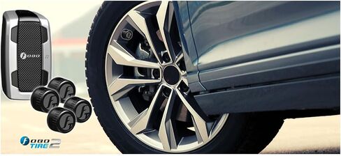 نظام مراقبة ضغط الإطارات 2 الذكي بتقنية البلوتوث TPMS، أسود، نظام تشغيل Android iOS، عجلات احتياطية مشاركة... (أسود) in Saudi Arabia