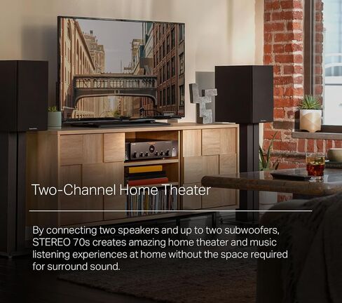 مستقبل Marantz STEREO 70s 2-Ch AV (75W X 2) - مستقبل المسرح المنزلي المدمج 4K/120 و8K، تضخيم فئة A/B، يدعم اتصال Spotify، Airplay 2، Bluetooth، والمزيد عبر Wi-Fi وHEOS Multi-Room in Saudi Arabia
