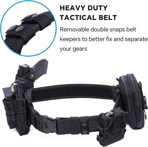 Duty Belt Nylon Police Tactical Belt Gun Duty Belts Law Enforcement with Keeper Utility Security Battle Belt in Saudi Arabia