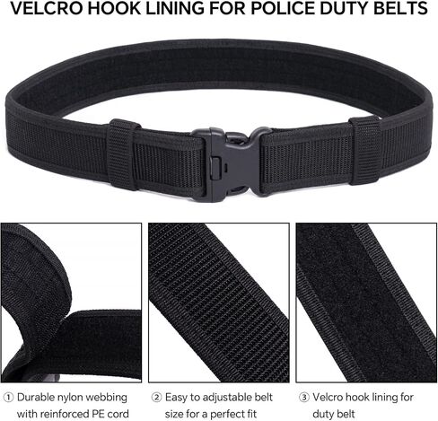 Duty Belt Nylon Police Tactical Belt Gun Duty Belts Law Enforcement with Keeper Utility Security Battle Belt in Saudi Arabia