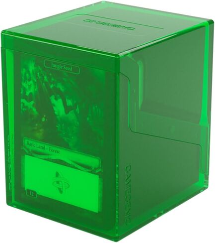 Gamegenic Bastion 100+ XL Deck Box - صغير الحجم وآمن ومنظم بشكل مثالي لبطاقات التداول الخاصة بك! تحمي بأمان أكثر من 100 بطاقة ذات أكمام مزدوجة، لون أخضر، مصنوعة in Saudi Arabia