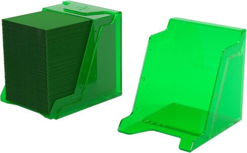 Gamegenic Bastion 100+ XL Deck Box - صغير الحجم وآمن ومنظم بشكل مثالي لبطاقات التداول الخاصة بك! تحمي بأمان أكثر من 100 بطاقة ذات أكمام مزدوجة، لون أخضر، مصنوعة in Saudi Arabia