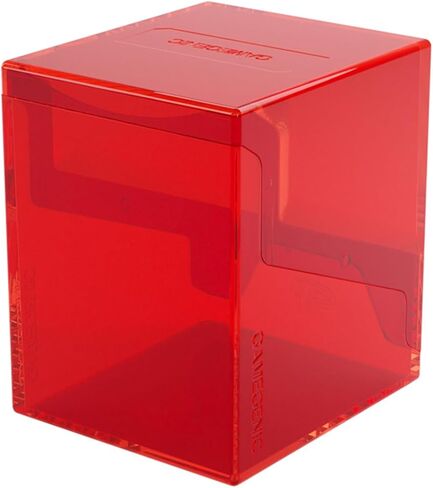 Gamegenic Bastion 100+ XL Deck Box - صغير الحجم وآمن ومنظم بشكل مثالي لبطاقات التداول الخاصة بك! تحمي بأمان أكثر من 100 بطاقة ذات أكمام مزدوجة، لون أحمر، مصنوعة in Saudi Arabia