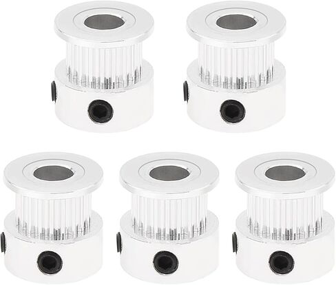 5 Pack GT2 Pulley 16 Teeth 5mm Bore 16T Timing Belt Pulley Wheel Aluminum for 3D Printer in Saudi Arabia