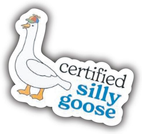 Certified Silly Goose funny car bumper sticker waterproof vinyl weather resistant decal for window, laptop, helmet in Saudi Arabia