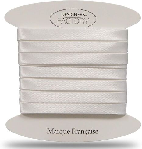 شريط ساتان متحيز من المصممين - متوفر بعدة ألوان - انحياز ربط ساتان مزدوج الطي للخياطة - مثالي للتشطيبات المكررة وكذلك لتغطية طبقاتك. (بنسبة 5.46 ياردة، أسود) in Kuwait