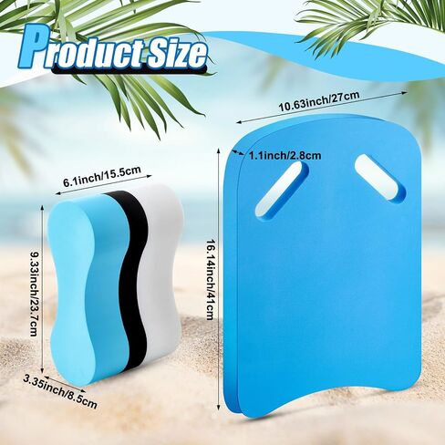 2 Pcs Swimming Kickboard Pull Buoy Set Training Aid Float Pull Buoy Leg Float Swimming Training Equipment Accessories for Hand Leg Adults Children Beginners Exercise Fitness in Saudi Arabia