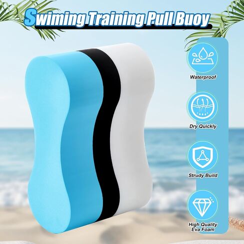 2 Pcs Swimming Kickboard Pull Buoy Set Training Aid Float Pull Buoy Leg Float Swimming Training Equipment Accessories for Hand Leg Adults Children Beginners Exercise Fitness in Saudi Arabia