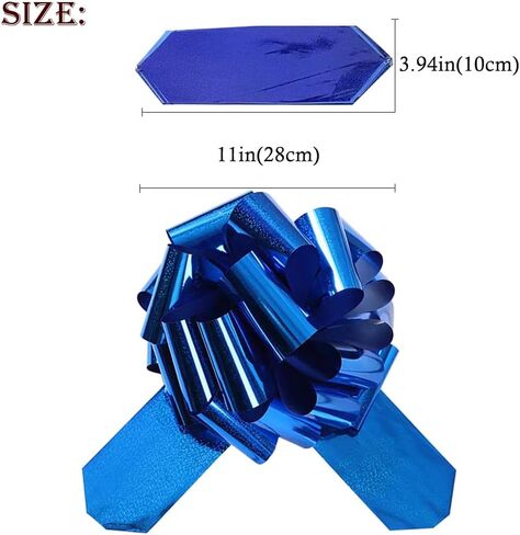 1PC Giant Large Pull Bow Big Glitter Metallic Bow,12 Inch,Great Gift Bows for appliances,Bikes,Table Decorations and Party Events(Gold) in Saudi Arabia