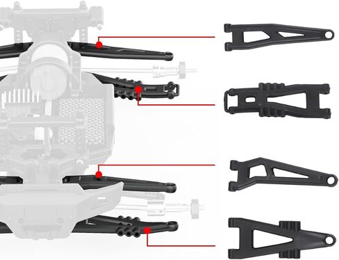 HAIBOXING RC Car Spare Parts Rear Upper/Lower Suspension Arms(Full Set) with Front&Rear Upper and Lower Suspension Arm Hinge Pins Apply to 903 & 903A & 905(90113) in Saudi Arabia