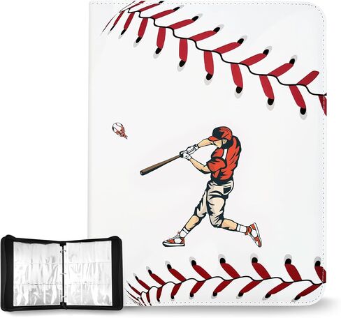 +1000 Pockets Baseball Card Binder, Baseball Card Binder With 56 Sleeves, Baseball Cards Album, Set Fit for Baseball Card, Trading Card holder, Baseball Card Folder, Sports Card Binder. in Saudi Arabia