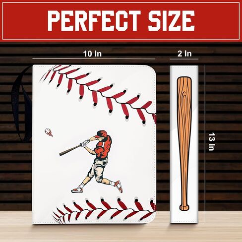 +1000 Pockets Baseball Card Binder, Baseball Card Binder With 56 Sleeves, Baseball Cards Album, Set Fit for Baseball Card, Trading Card holder, Baseball Card Folder, Sports Card Binder. in Saudi Arabia