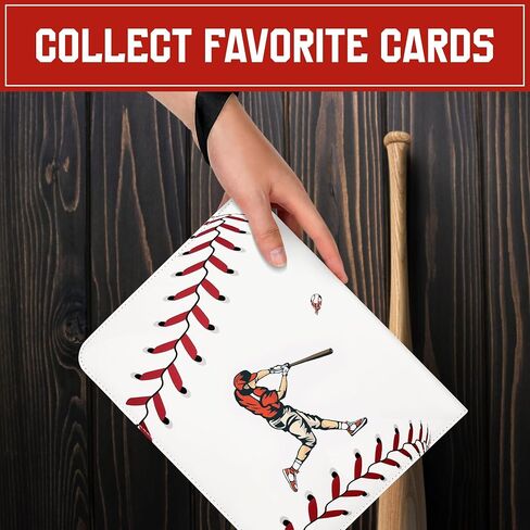 +1000 Pockets Baseball Card Binder, Baseball Card Binder With 56 Sleeves, Baseball Cards Album, Set Fit for Baseball Card, Trading Card holder, Baseball Card Folder, Sports Card Binder. in Saudi Arabia