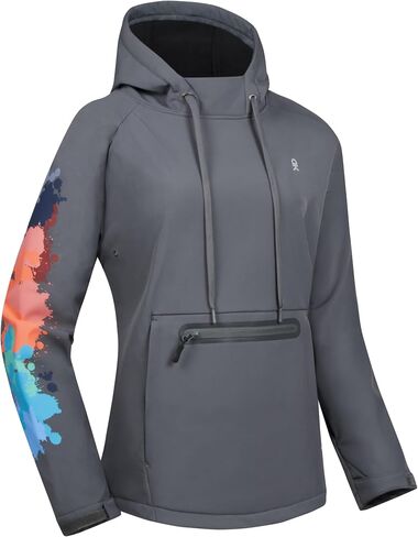 Little Donkey Andy Women's UV Protection Hoodies with Fleece Lined, Water Repellent Pullover Hooded Sweatshirt UPF50+ in Saudi Arabia