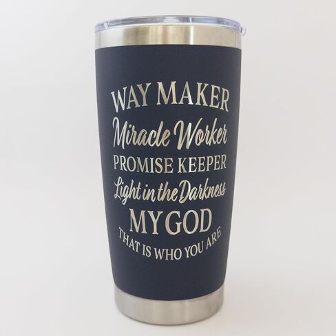كوب قهوة Waymaker Miracle Worker Promise Keeper Jesus، كوب سفر مسيحي، هدايا الذكرى السنوية الرعوية للنساء (أبيض) in Saudi Arabia